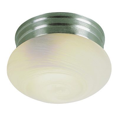 Trans Globe Lighting 3619 BN 1 Light Flush-mount in Brushed Nickel
